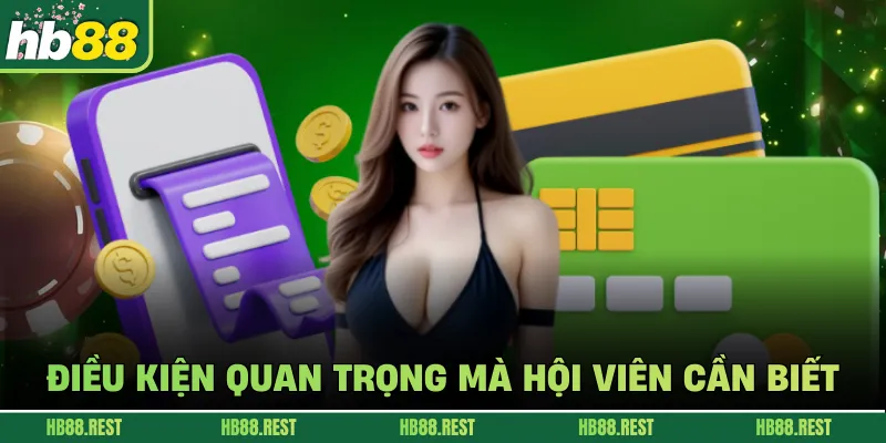 Điều kiện quan trọng mà hội viên cần biết 